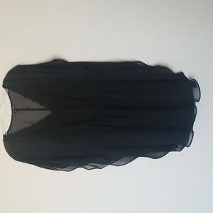 Express used black dress size Small Petite.  Short sleeves,  very flowy.